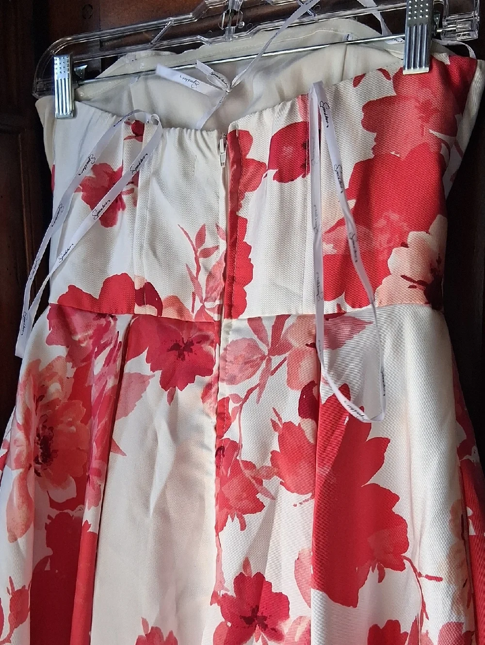 Xtraordinary Windsor Reds Floral High-Low Dress with Red Print Sz 5 Prom - Picture 12 of 16